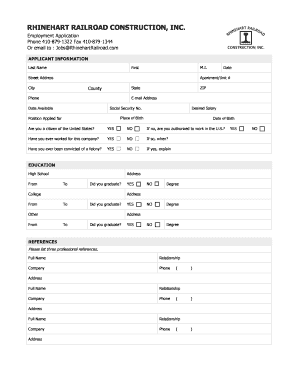 RHINEHART RAILROAD CONSTRUCTION INC  Form