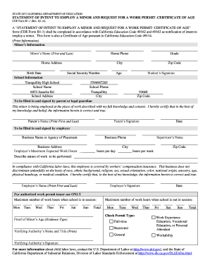 School Permit  Form