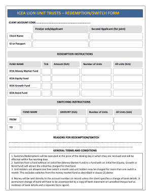 Icea Lion Unit Trust Forms