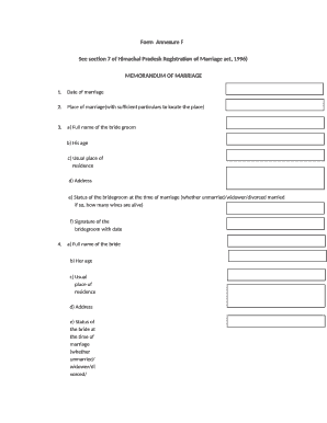 Form Annexure F See Section 7 of Himachal Pradesh Registration of Himachalforms Nic