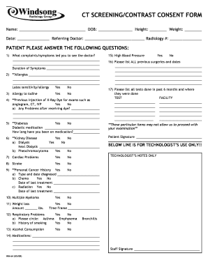 Ct Consent Form