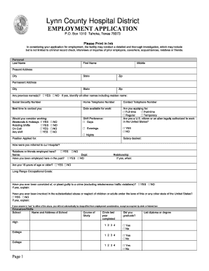 Hospital Ofline Job Registration Form