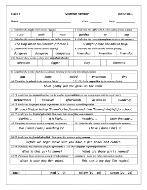 Grammar Hammer Year 4  Form