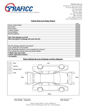 Vehicle Bodywork Status Report Jojo Tanks Save Water Jojotanks Co  Form