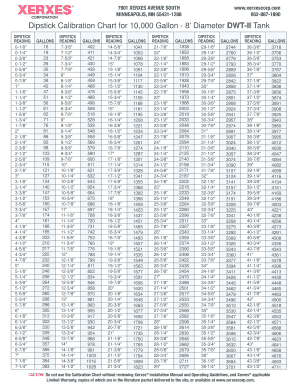 Xerxes Tank Charts Form - Fill Out and Sign Printable PDF Template ...