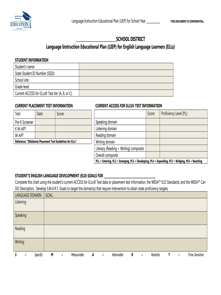 Liep Oklahoma Form