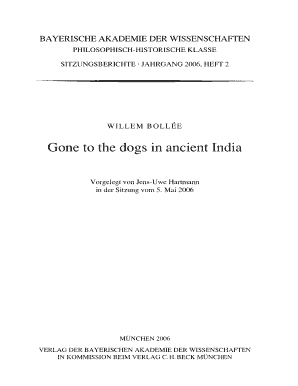 Gone to the Dogs in Ancient India Publikationen Der BBAdWb Publikationen Badw  Form