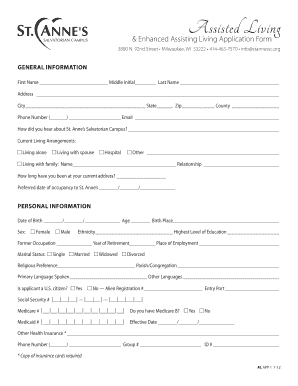 Download Assisted Living Resident Application Form St Anne&amp;#39;s Stannessc