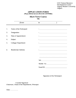 Hrdc Amu  Form