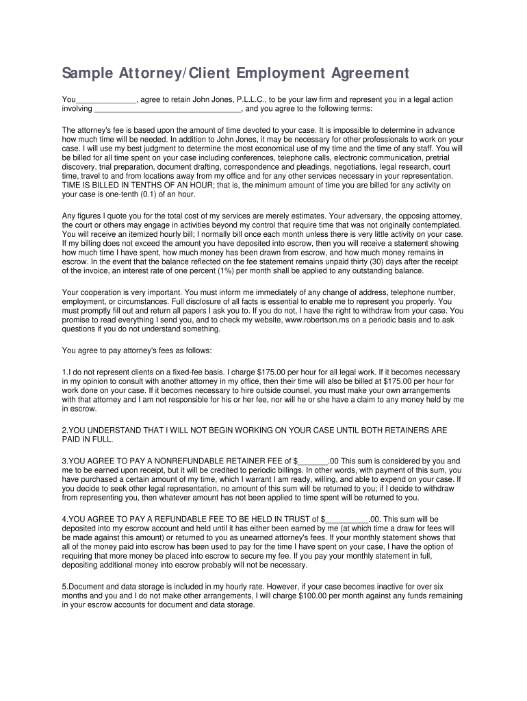 Retainer Agreement Sample  Form