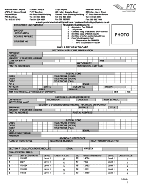 Pretoria Technical College Online Application  Form