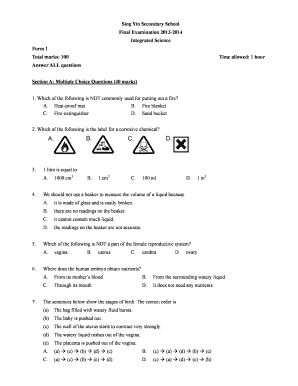 Syss Past Paper  Form