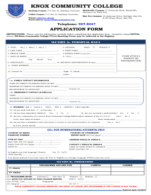 Knox Community College Nursing Application Form