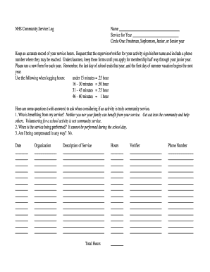 NHS Community Service Log Cvmscanfieldk12ohus Cvms Canfield K12 Oh  Form