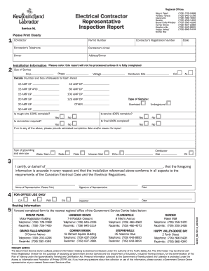  Electrical Inspection Report Nl 2016