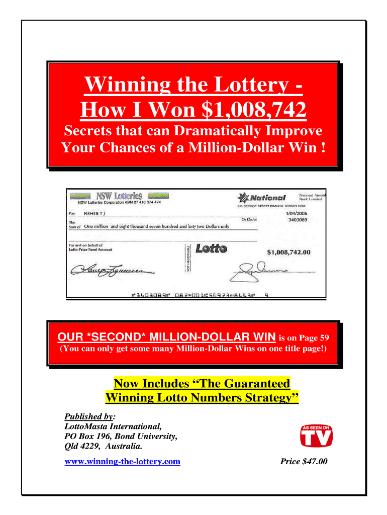 How to Win Lottery PDF  Form