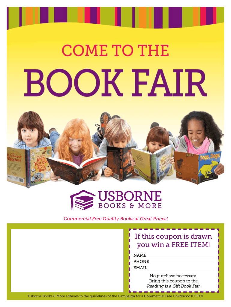 Usborne Book Fair Flyer  Form