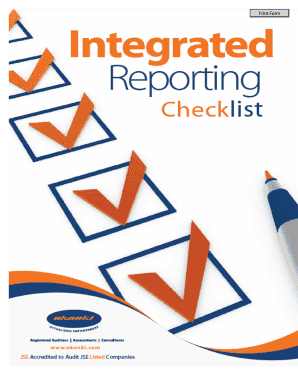 Integrated Reporting Checklist PDF Nkonki  Form