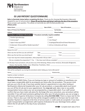 GI Lab Patient Questionnaire PDF Digestive Health Center Digestivehealth Nm  Form
