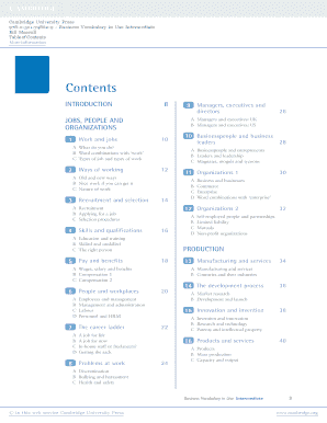 Business Vocabulary in Use Intermediate PDF  Form