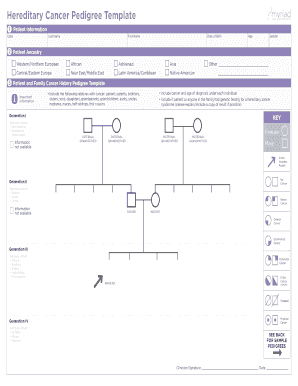 Hereditary Cancer Pedigree Template Amazon BWebb Services  Form