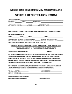 Vehicle Registration Form