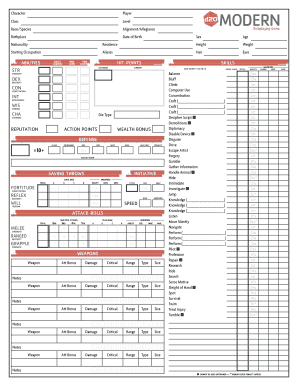 D20 Modern PDF  Form