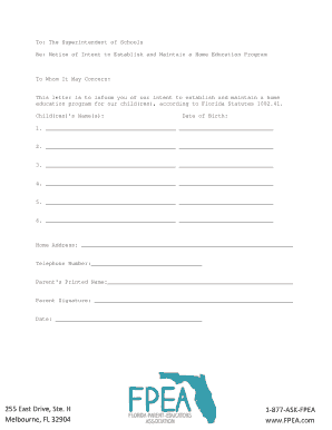 Fpea Letter of Intent  Form