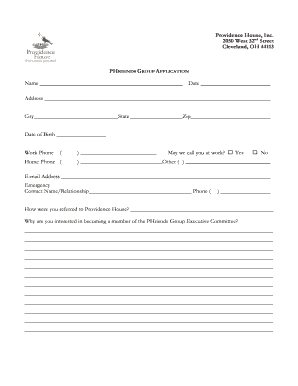 Friend Group Application  Form