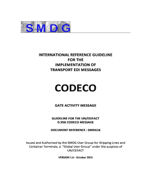 SMDG CODECO16 CODECO D95B SMDG16 Container Gate Activity Message Smdg  Form