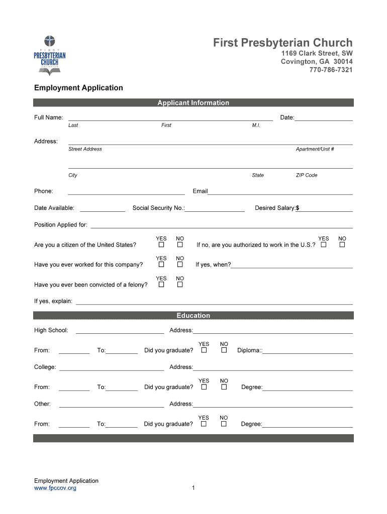 FPC Nursery Worker Application Fpccov  Form