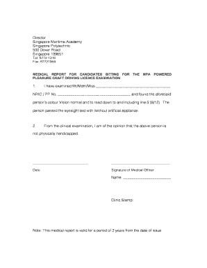 Ppcdl Medical Form