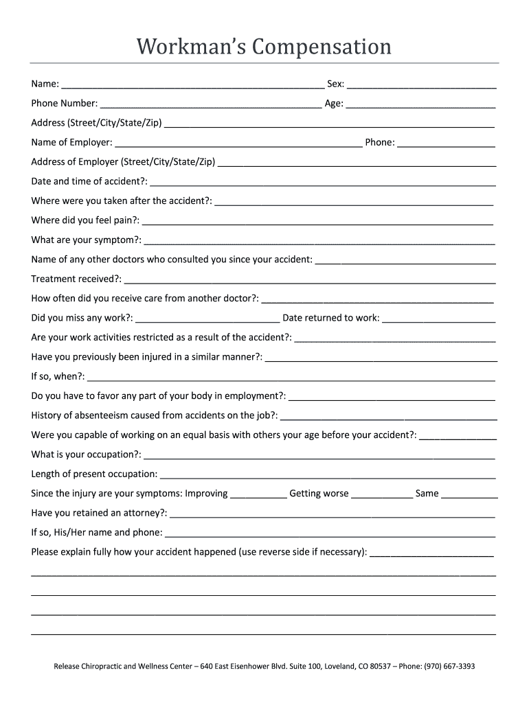 Personal Injury Intake Form