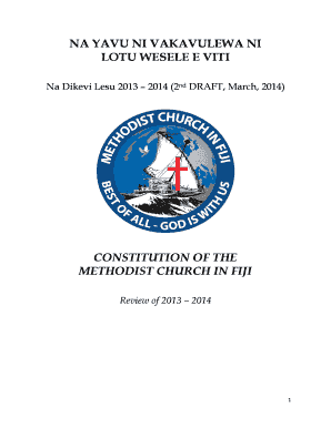 Methodist Church in Fiji Constitution  Form