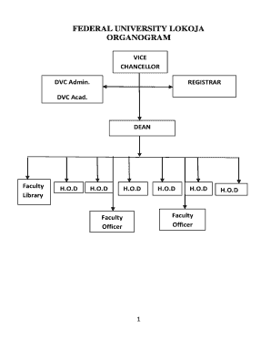 Organization Chat of Federal University Lokoja  Form