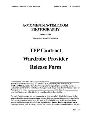 TFP Contract Wardrobe Provider Release Form S183111427 Onlinehome