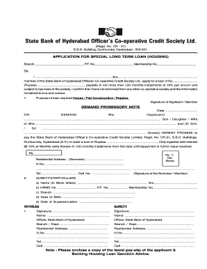 Sbh Employees Credit Society  Form