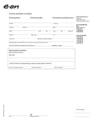 Cerere Reziliere Contract Eon  Form