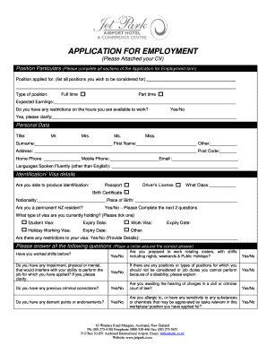 Jet Application Form