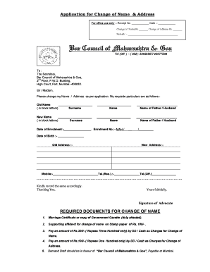 Bar Council of Maharashtra  Form