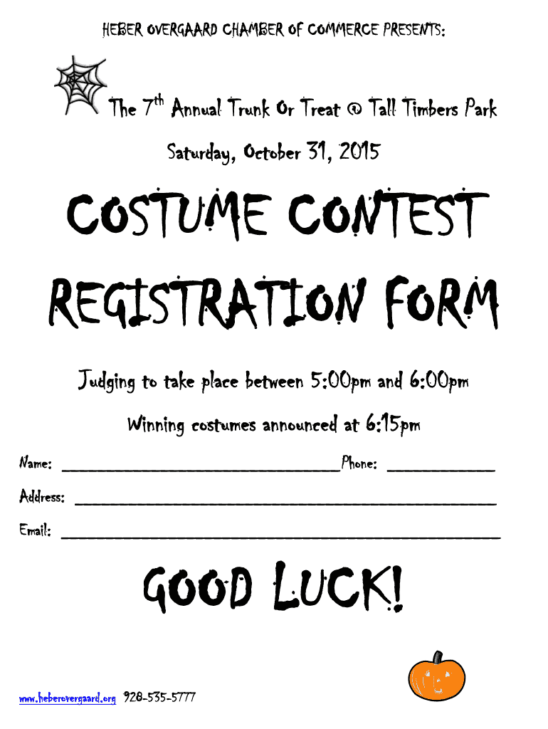 Costume Contest Form