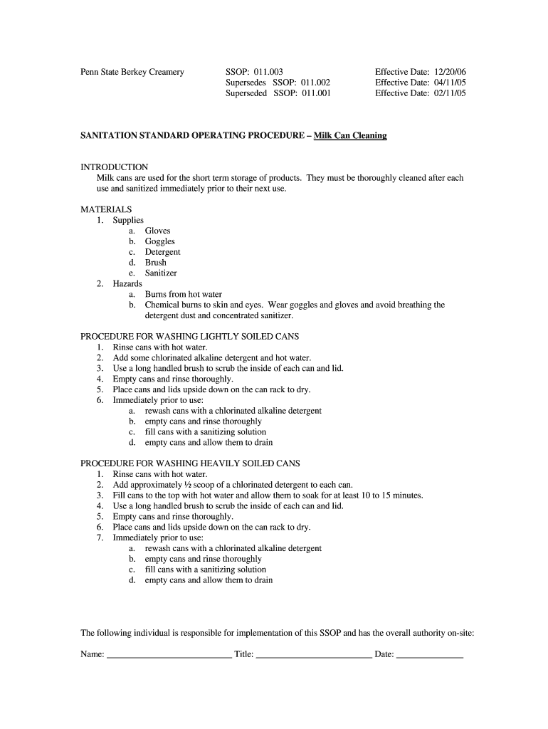 Ssop Template  Form