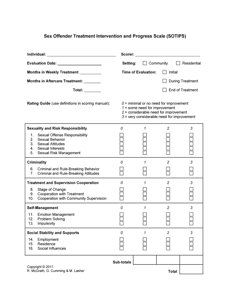 Sotips Scoring Sheet  Form