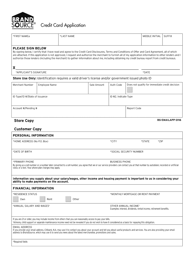 Creit One Credit Card Disclosures  Form