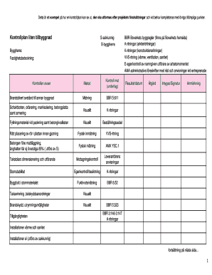 Kontrollplan PDF  Form