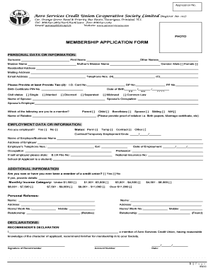 Society Membership Form PDF