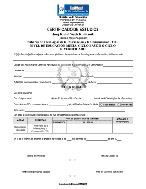 Mineduc Certificados  Form