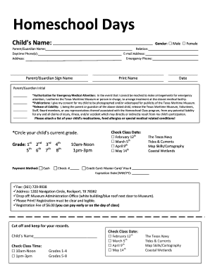 Homeschool Registration Form