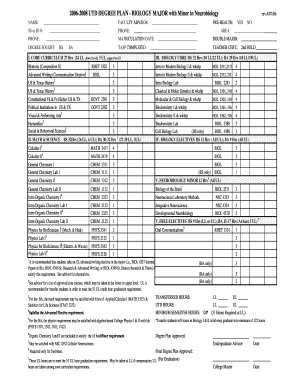 Utd Degree Plans  Form