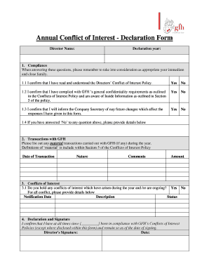 Declaration of Interest Meaning  Form